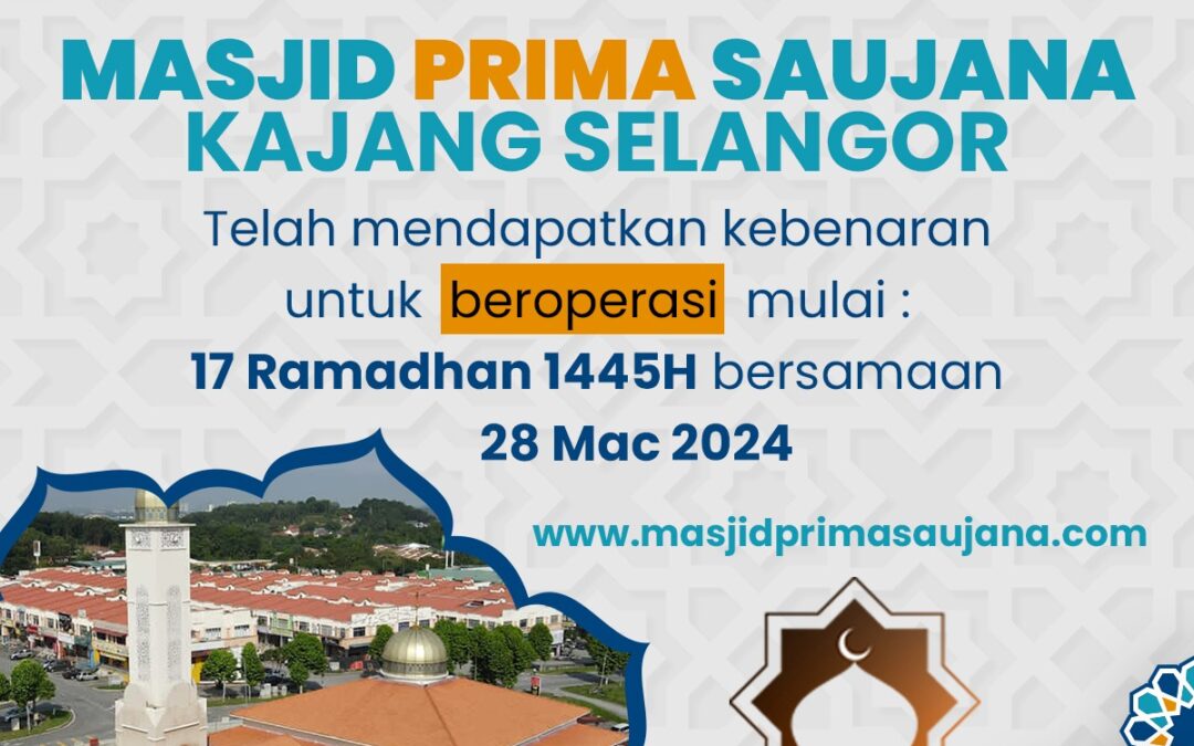 Masjid Sudah Boleh Beroperasi